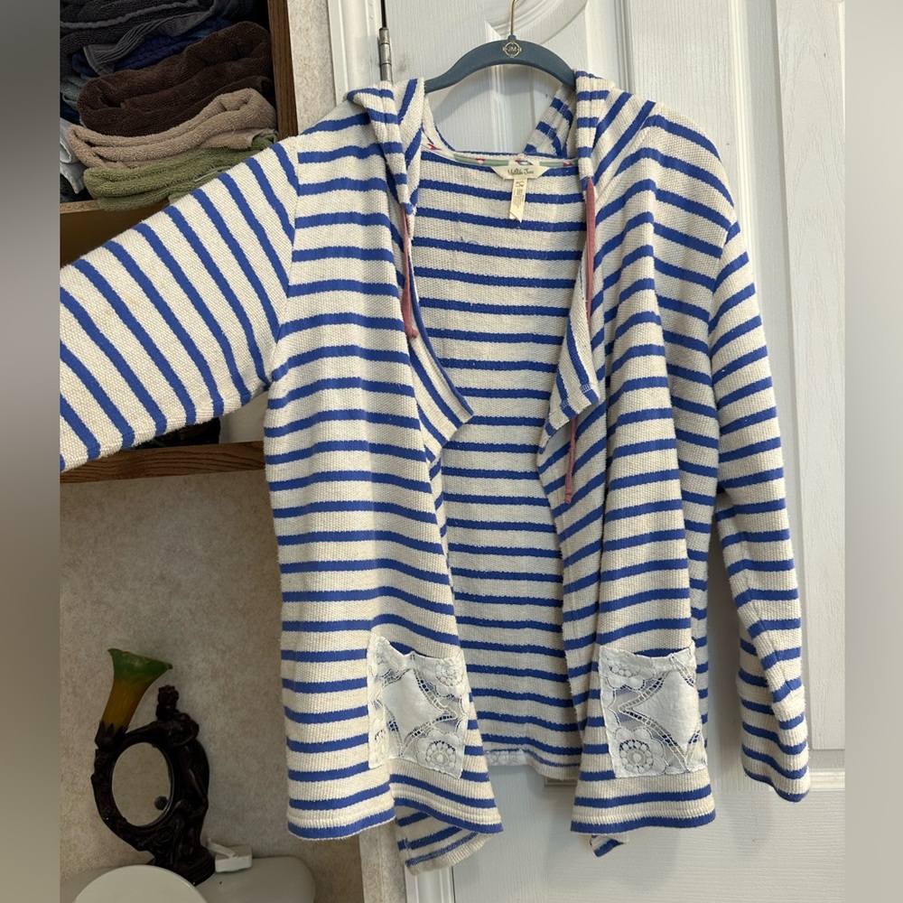 Matilda Jane• striped Midway hooded cardigan
